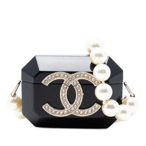 Auth Chanel Cc Resin And Faux Pearl #234615C15B